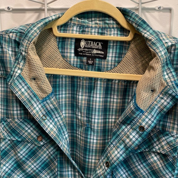 OUTBACK TRADING COMPANY COWBOY WESTERN SHIRT (Breathable) Mens L - Pearl Snaps - Picture 7 of 9